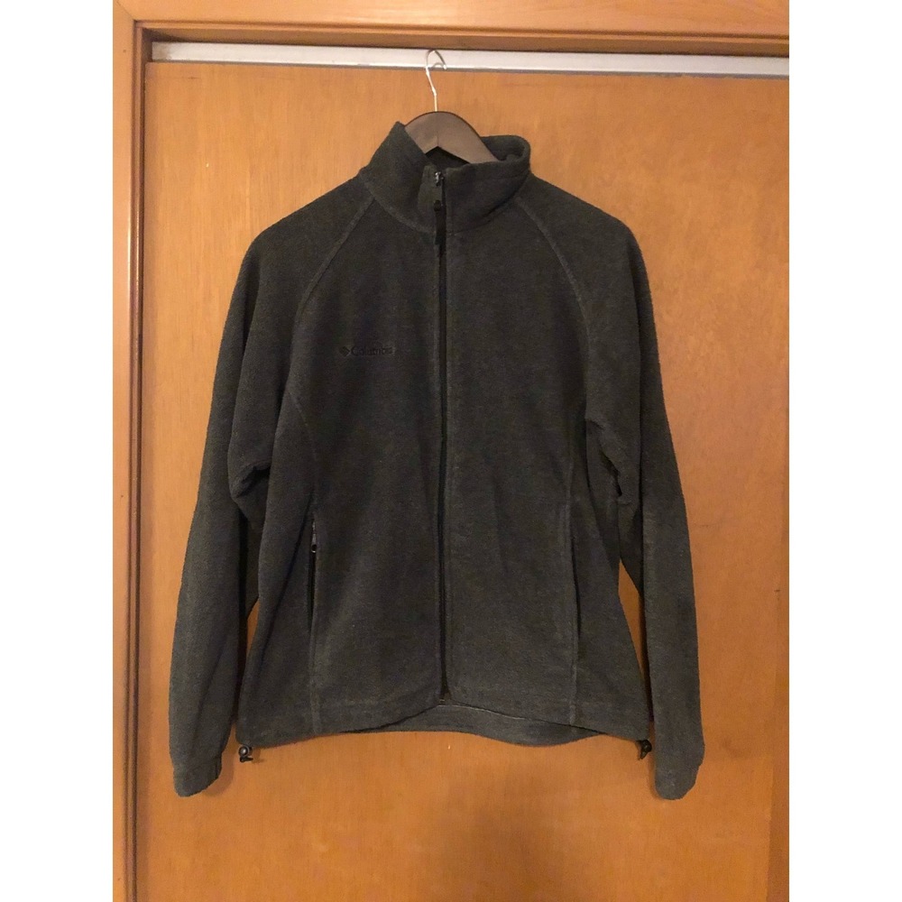 Columbia Fleece Jacket Full‎ Zip Gray Soft Lightweight Warm Outdoors